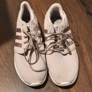 Lightly worn rose gold Adidas cloudfoam sneaker